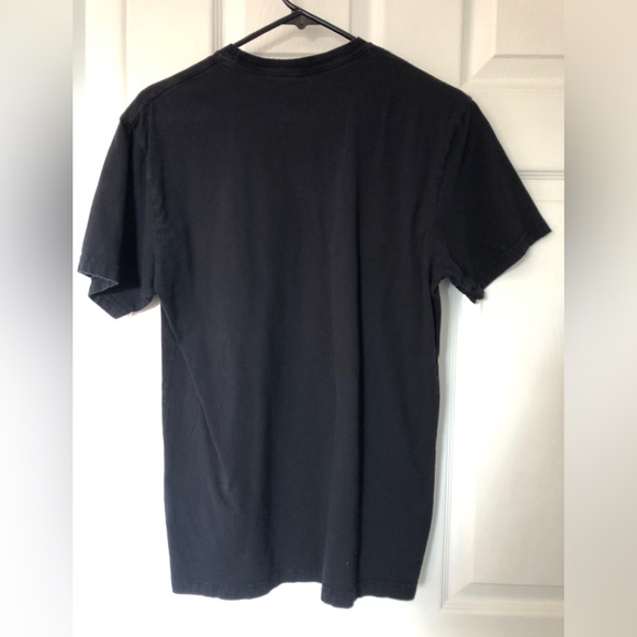 Baws Graphic Shirt Mens TShirt SZ Medium Black Yellow Red Baws Short Sleeve Tee - Picture 3 of 3